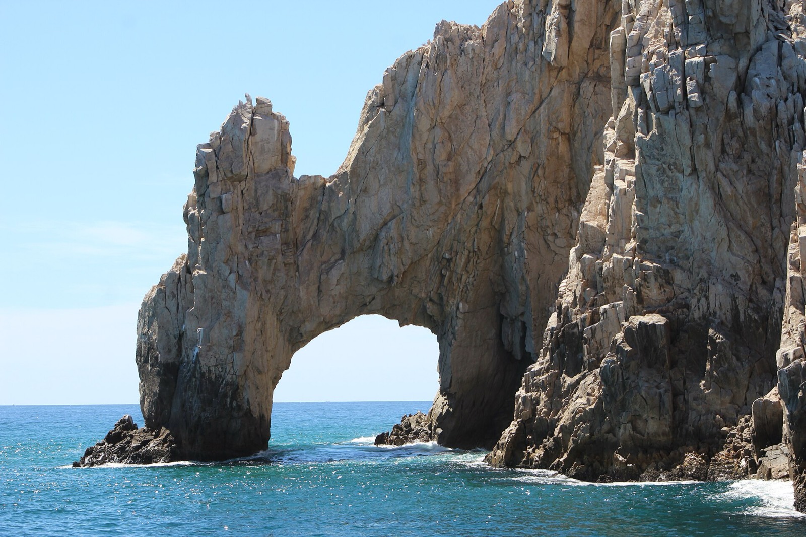 El Arco, the granite rock arch at Land's End in Cabo San Lucas, with turquoise water beneath it