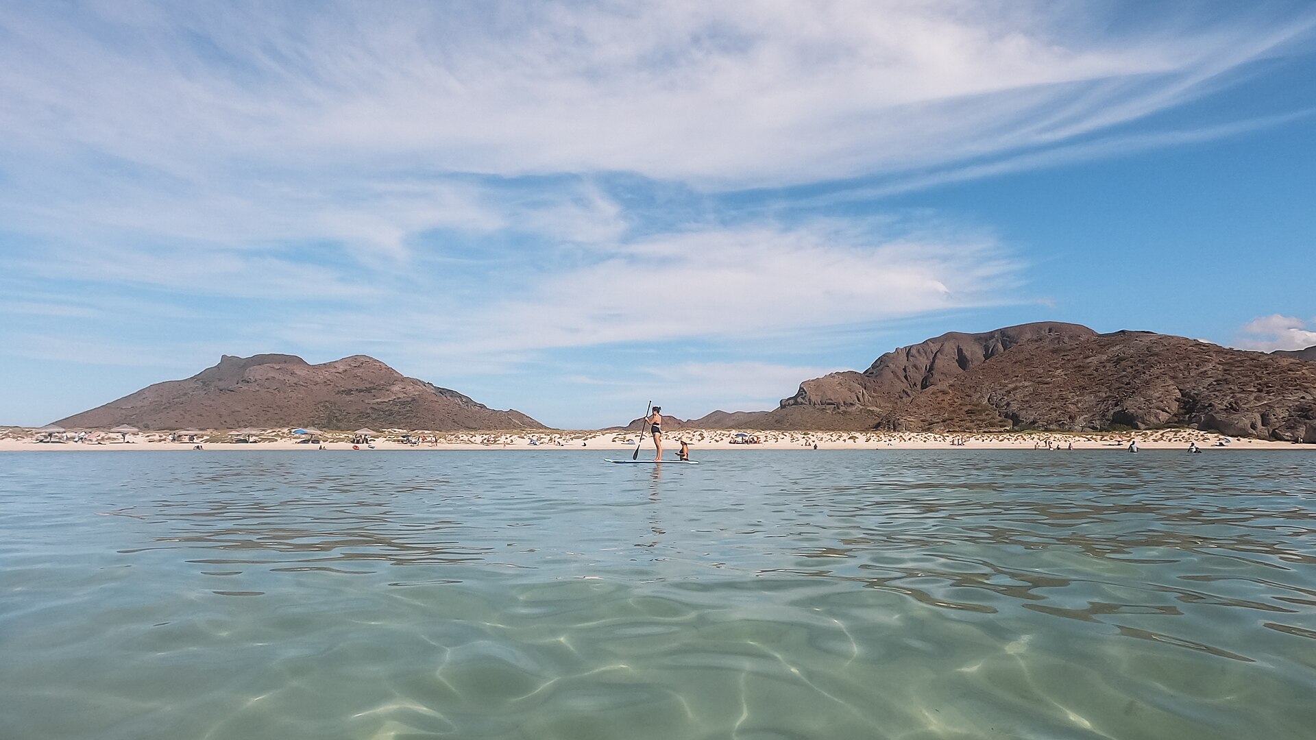 The turquoise lagoon at Balandra Beach near La Paz