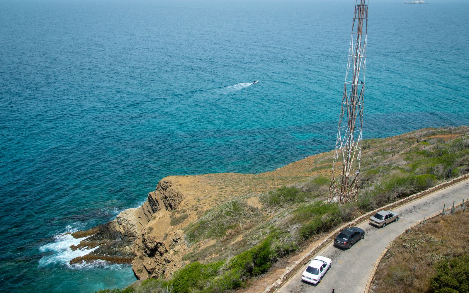 A rental car on a Baja coastal road