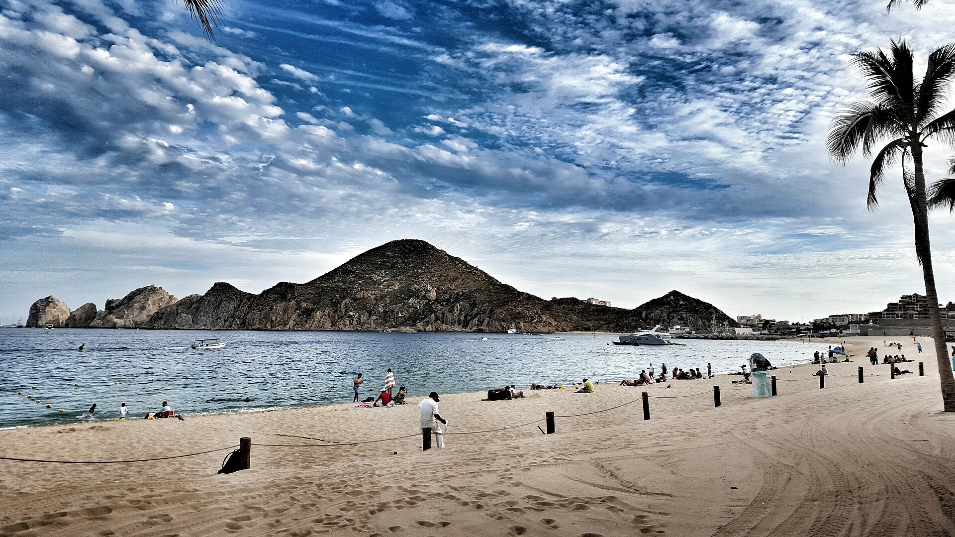 The resort coastline of the Los Cabos Corridor